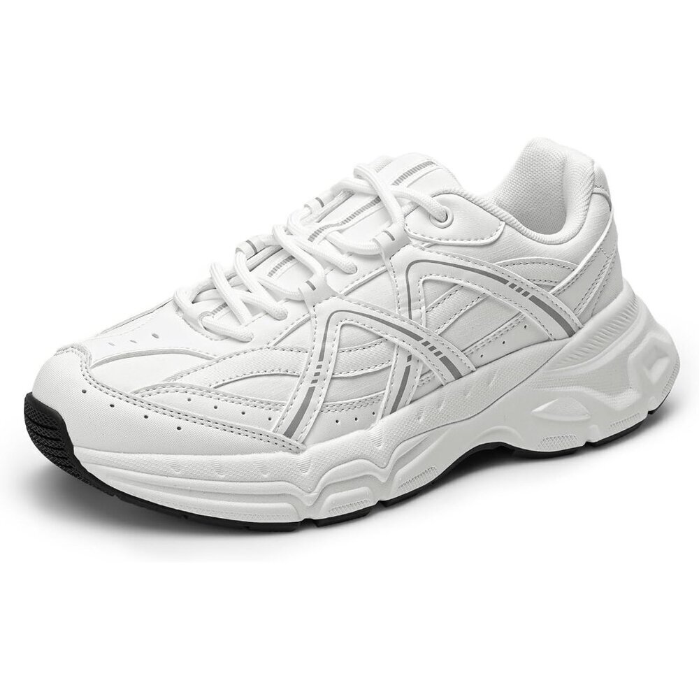 Brand New Women White MD,RB DREAM PAIRS Chunky Platform Walking Sneakers
